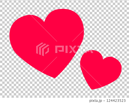赤いハートのアイコン(2つ) 赤いハートのアイコン(2つ) 124423523