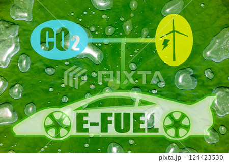 E-FUELの製造と使用イメージ スポーツカー E-FUELの製造と使用イメージ スポーツカー 124423530