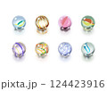 模様入りビー玉　8色セット 124423916