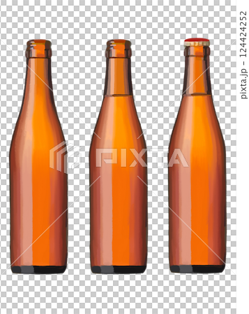 Beer bottle (sideways) Empty bottle, with contents, unopened 124424252