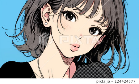 イライラした表情で口をとがらせて舌打ちをしている若い女性