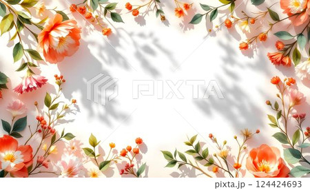 A Beautiful and Elegant Floral Frame for Use in Stunning Design Projects and Artwork A Beautiful and Elegant Floral Frame for Use in Stunning Design Projects and Artwork 124424693
