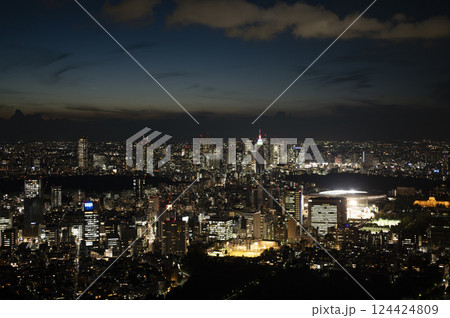 六本木ヒルズ森タワーから見る都心の夜景 124424809