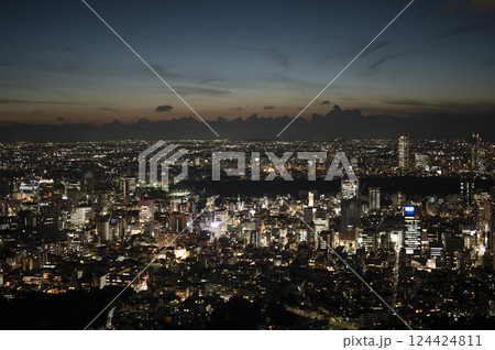 六本木ヒルズ森タワーから見る都心の夜景 六本木ヒルズ森タワーから見る都心の夜景 124424811