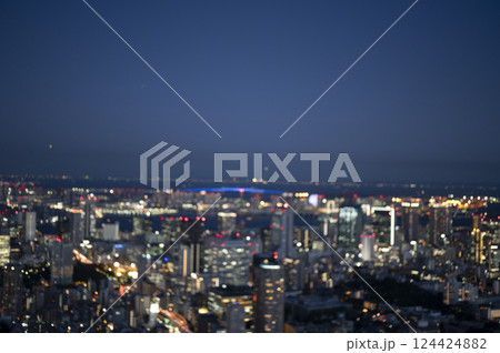 東京都心夜景ピンボケ撮影 124424882