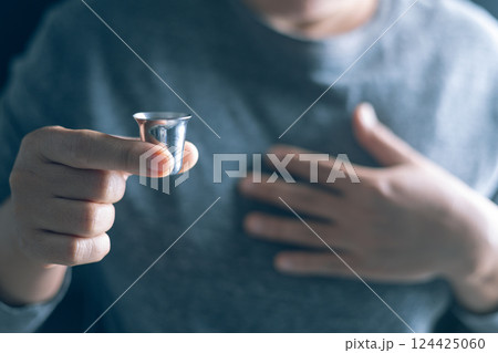 Holy Communion or Eucharist of christianity concept. Eucharist is sacrament instituted by Jesus. during last supper with disciples. Bread and wine is body and blood of Jesus Christ of Christians. Holy Communion or Eucharist of christianity concept. Eucharist is sacrament instituted by Jesus. during last supper with disciples. Bread and wine is body and blood of Jesus Christ of Christians. 124425060