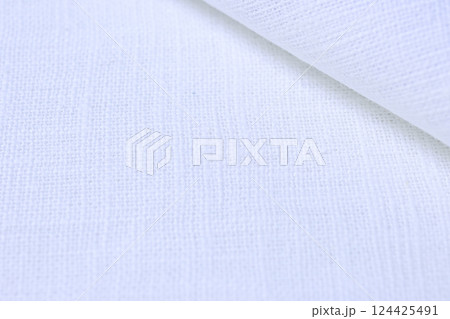 white hemp viscose natural fabric cloth, sackcloth rough texture of textile fashion 124425491