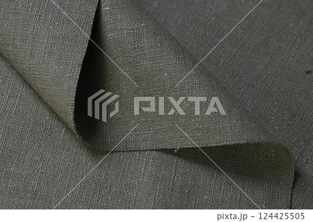 gray hemp viscose natural fabric cloth color; sackcloth rough texture of textile fashion 124425505
