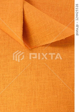 orange hemp viscose natural fabric cloth color, sackcloth rough texture of textile fashion orange hemp viscose natural fabric cloth color, sackcloth rough texture of textile fashion 124425516