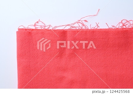 red fabric textile on white background, object for fashion cloth design red fabric textile on white background, object for fashion cloth design 124425568