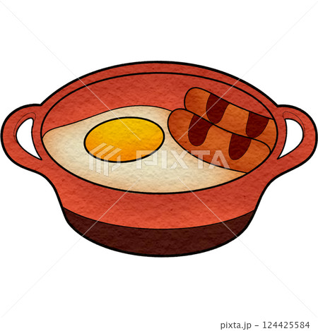 The illustration of a saucepan The illustration of a saucepan 124425584