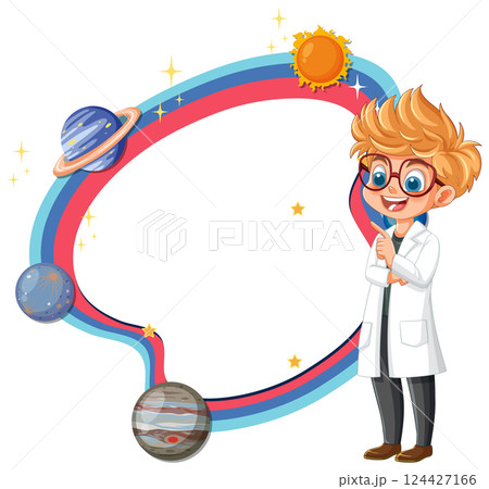 Young Scientist Exploring the Solar System 124427166