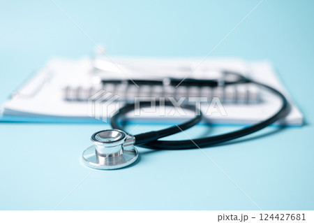 Health care insurance is smart financial decision, as it not only saves money on medical expenses but also ensures access to quality care and health management with symbol of stethoscope. investment. 124427681