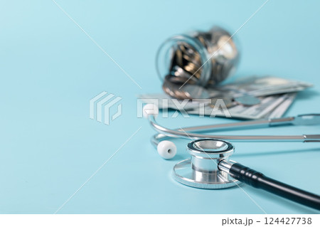 Health care insurance is smart financial decision, as it not only saves money on medical expenses but also ensures access to quality care and health management with symbol of stethoscope. investment. Health care insurance is smart financial decision, as it not only saves money on medical expenses but also ensures access to quality care and health management with symbol of stethoscope. investment. 124427738