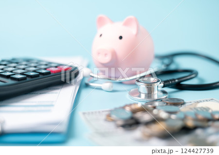 Health care insurance is smart financial decision, as it not only saves money on medical expenses but also ensures access to quality care and health management with symbol of stethoscope. investment. Health care insurance is smart financial decision, as it not only saves money on medical expenses but also ensures access to quality care and health management with symbol of stethoscope. investment. 124427739