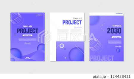 Business brochure template set Business brochure template set 124428431