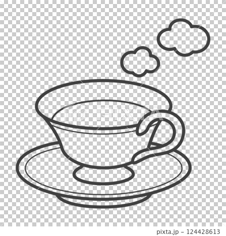 紅茶（ティーカップとソーサー） 124428613