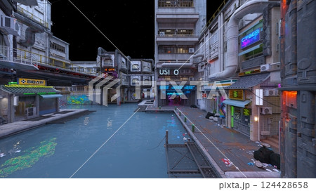 荒廃した街の風景 124428658