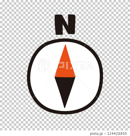 地図で使われそうな手描きの東西南北マーク 124428850