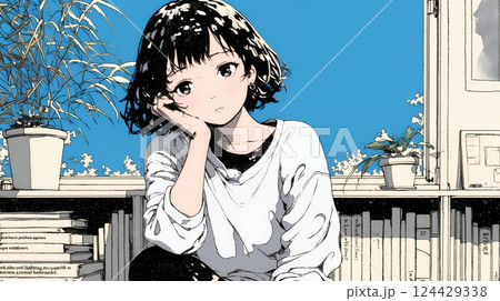 ため息をついている若い女性