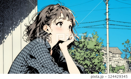 ため息をついている若い女性