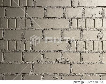 A beautifully textured grey brick wall background that adds depth and character to various designs 124430184