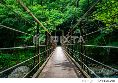 【神奈川県】箱根の宮ノ下にある桜橋 124430396