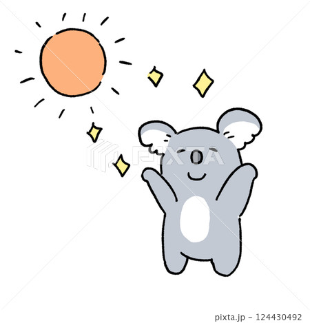 日光を浴びる コアラ かわいい 日光を浴びる コアラ かわいい 124430492