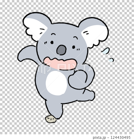 走る コアラ こける かわいい 124430495