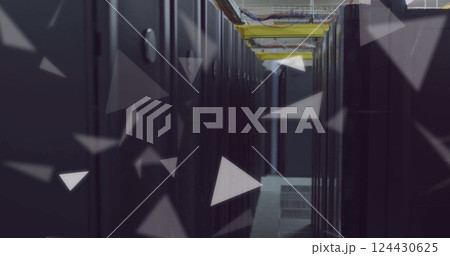 Image of connections and data processing over computer servers 124430625