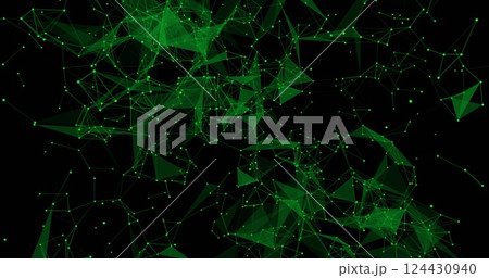 Image of yellow shapes moving on black background 124430940