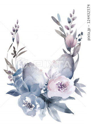 Heartwarming illustration of a mother's day greeting card with copy space 124432574