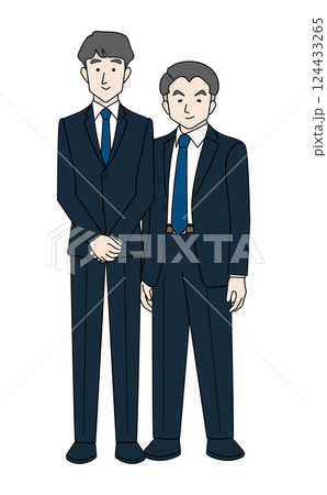 男性漫才コンビの宣材写真（全身） 124433265