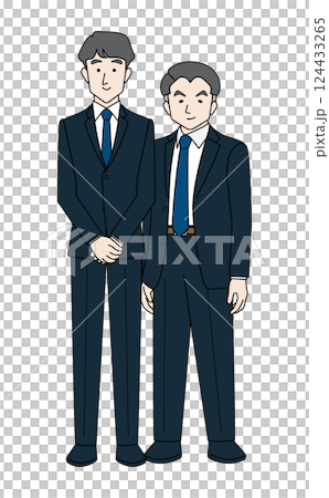男性漫才コンビの宣材写真（全身） 124433265