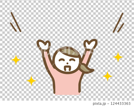 A woman giving a presentation with a smile 124433363