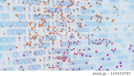 Image of binary coding data processing over networks of connections Image of binary coding data processing over networks of connections 124433797