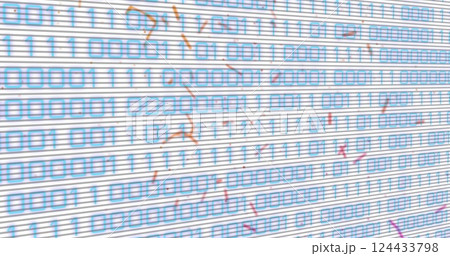 Image of binary coding data processing over networks of connections Image of binary coding data processing over networks of connections 124433798