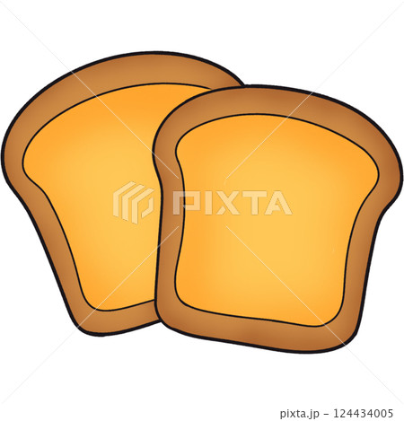 The illustration of a toast The illustration of a toast 124434005