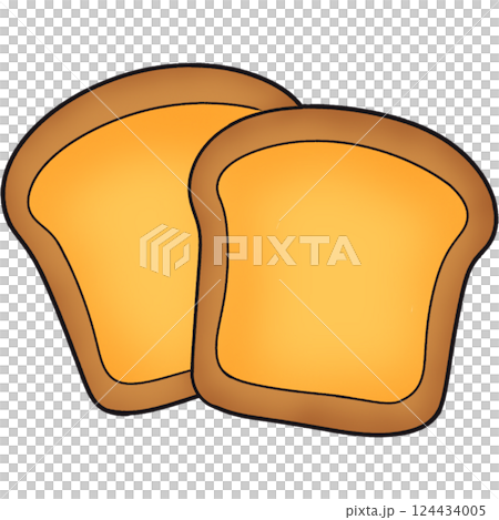 The illustration of a toast The illustration of a toast 124434005