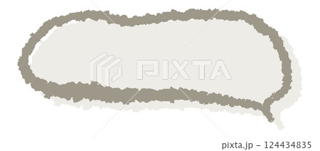 アナログ風 手描きのセリフふきだし 124434835