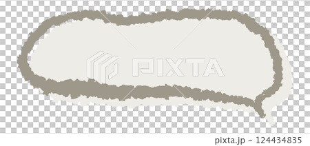 アナログ風 手描きのセリフふきだし 124434835