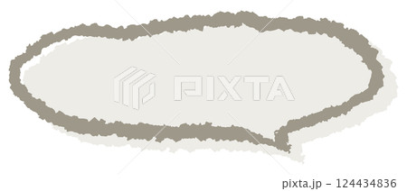 アナログ風 手描きのセリフふきだし 124434836