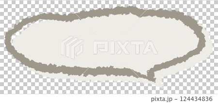 アナログ風 手描きのセリフふきだし 124434836