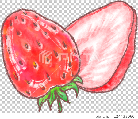 苺を切ったところ_苺_いちご_ストロベリー 124435060