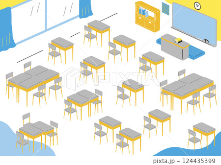 教室の風景 教室の風景 124435399