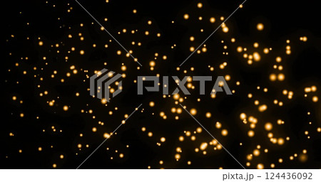 Image of light spots on black background Image of light spots on black background 124436092