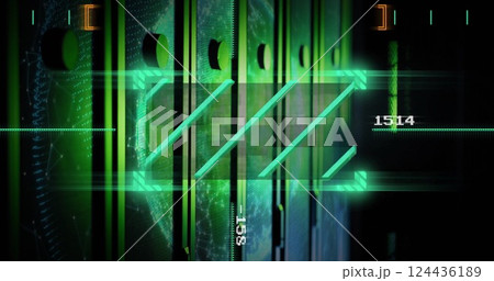 Image of digital data processing over computer servers 124436189