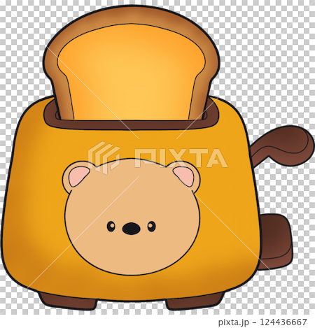 The illustration of a toaster 124436667