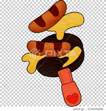 The illustration of a prying pan The illustration of a prying pan 124436880