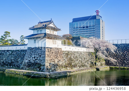 大分 府内城址と桜と県庁 大分 府内城址と桜と県庁 124436958